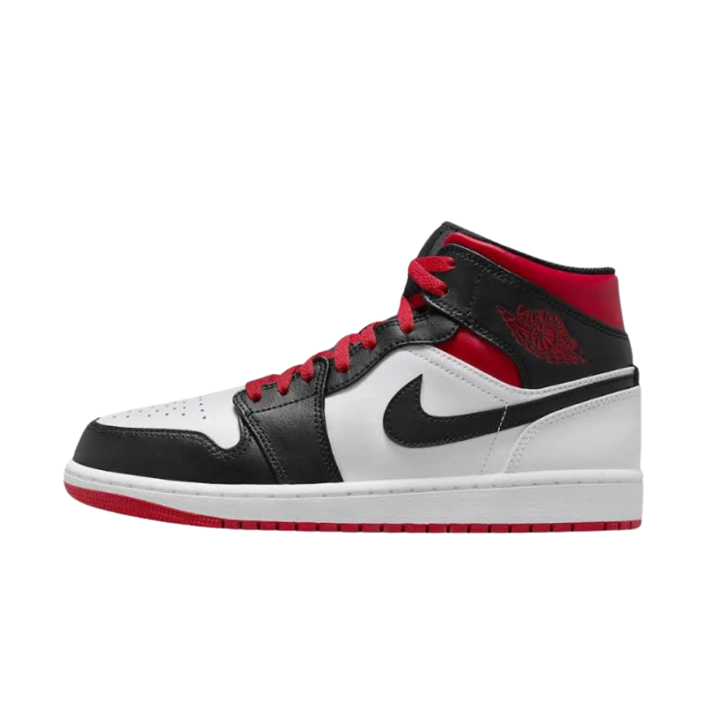 Jordan 1 Mid 'White/Gym Red'