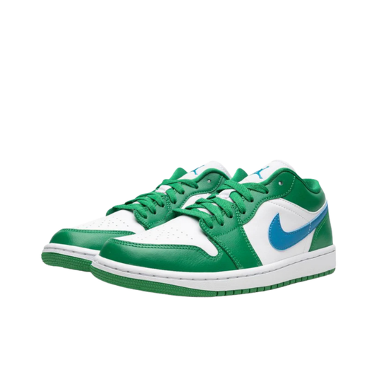 Wmns Air Jordan 1 Low 'Lucky Green' - Blue Swoosh