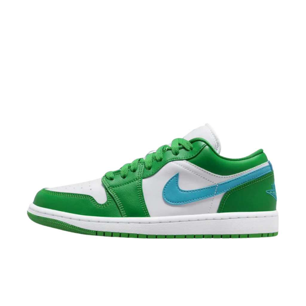 Wmns Air Jordan 1 Low 'Lucky Green' - Blue Swoosh