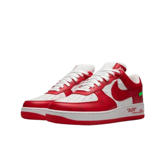 Louis Vuitton Nike Air Force 1 Low By Virgil Abloh White Comet Red