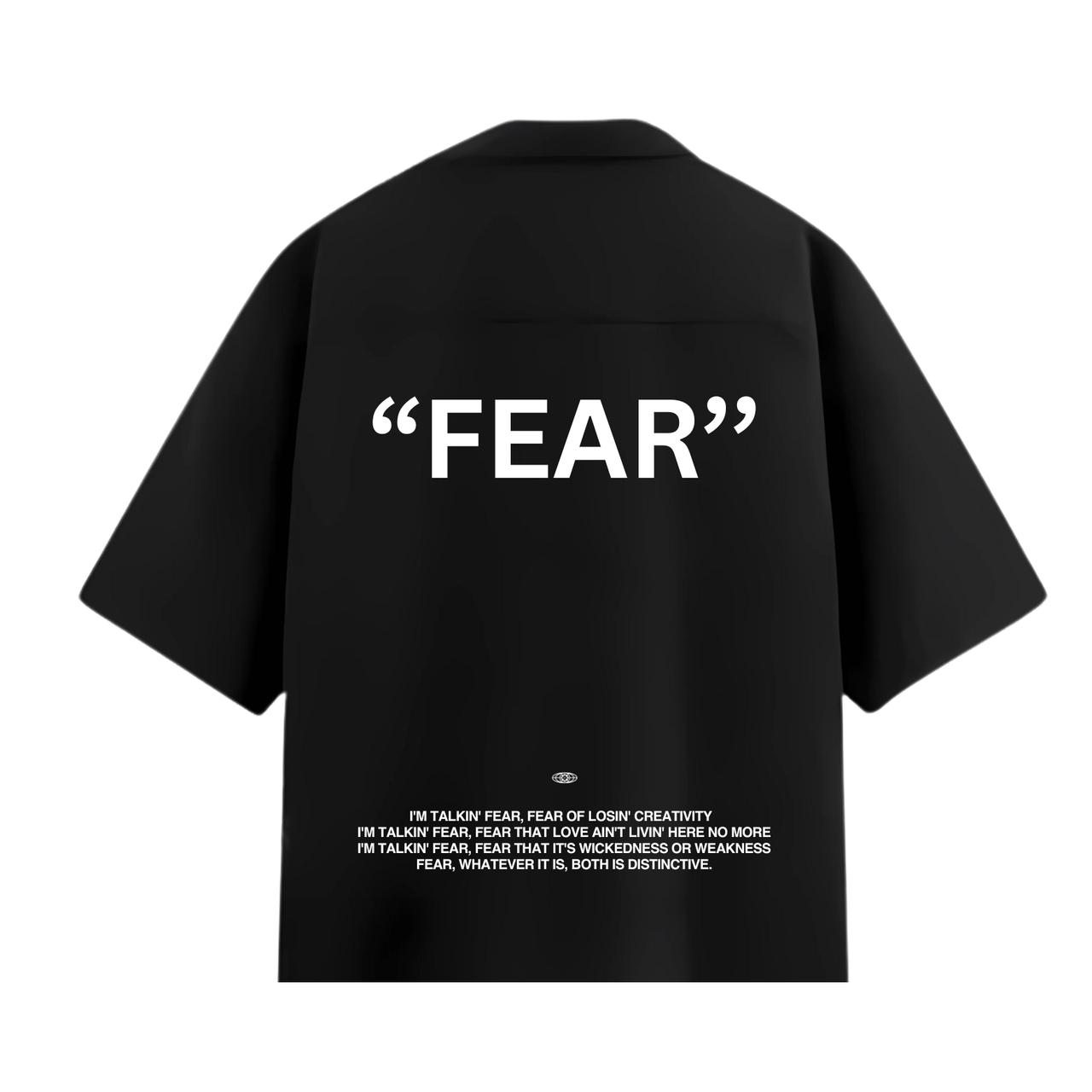 BLACK UNISEX COLLAR TEE