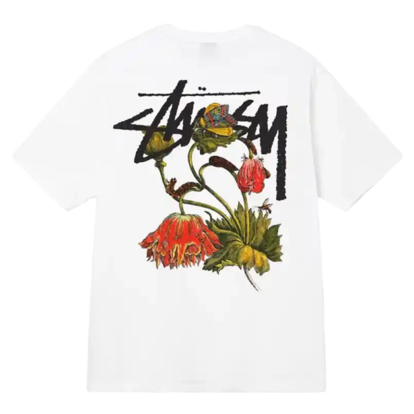 STUSSY - MEN'S WITHERED RED FLOWER TEE - Image 2