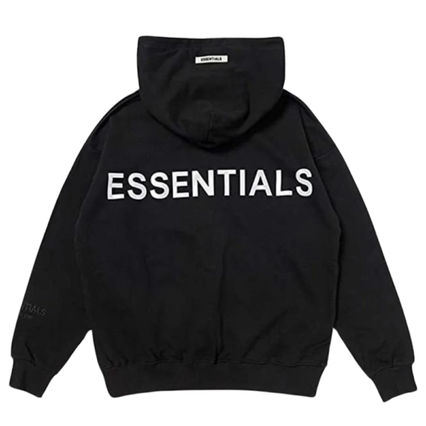 ESSENTIALS HOODIE BLACK REFLECTIVE 3M LOGO FW19