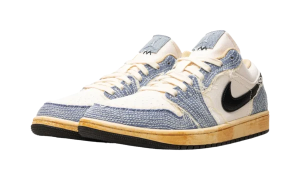 Air Jordan 1 Low SE WRMK "Sashiko Denim" - Image 2