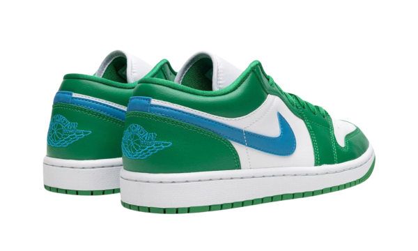 Wmns Air Jordan 1 Low 'Lucky Green' - Blue Swoosh - Image 4