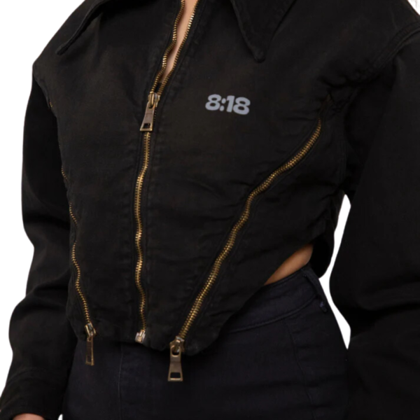 BLACK ZIPPER JACKET - Image 5