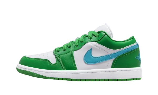 Wmns Air Jordan 1 Low 'Lucky Green' - Blue Swoosh