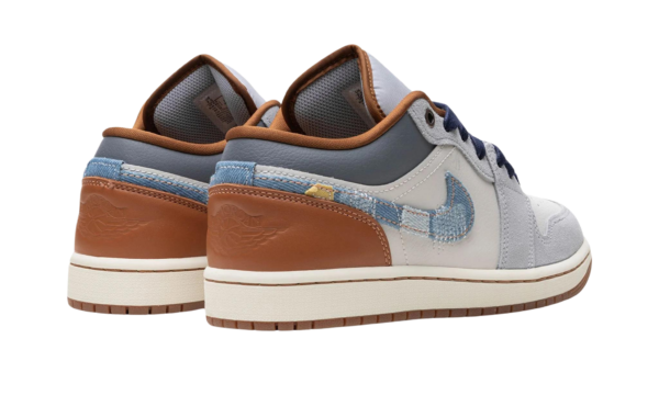 Air Jordan 1 Low SE Phantom Repaired Denim Swoosh - Image 4