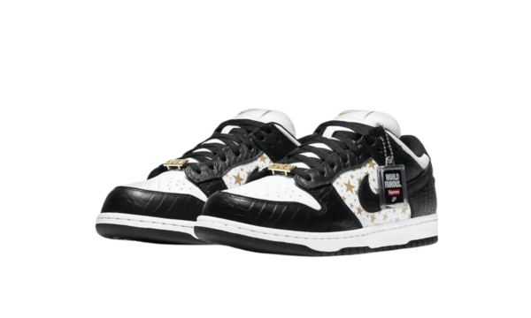 Nike SB Dunk Low Supreme Stars Black 2021 - Image 4