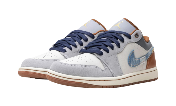 Air Jordan 1 Low SE Phantom Repaired Denim Swoosh - Image 5