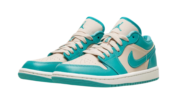 Wmns Air Jordan 1 Low 'Tropical Teal Sandy Beige' - Image 2