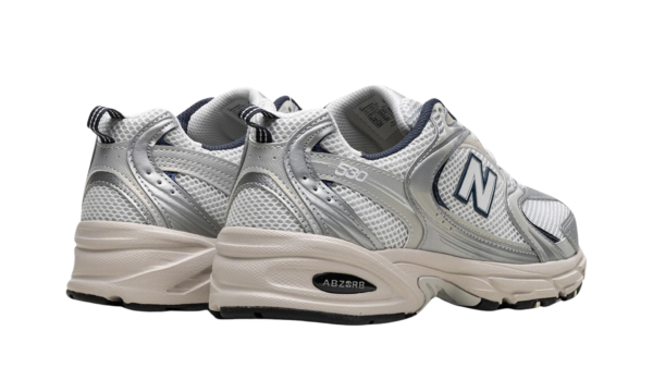 New Balance 530 White Silver Navy - Image 3