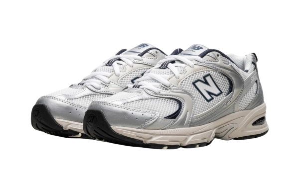 New Balance 530 White Silver Navy - Image 2