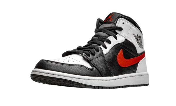 Jordan 1 Mid White Black Chile Red - Image 4