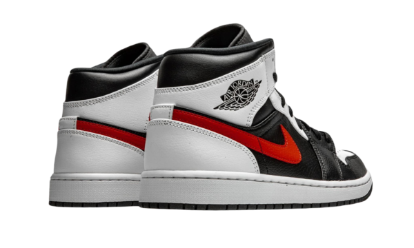 Jordan 1 Mid White Black Chile Red - Image 3