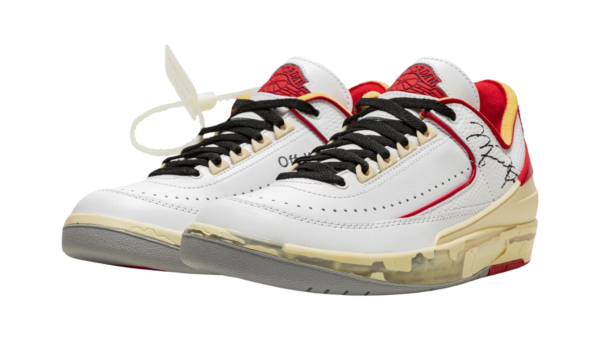 Off-White x Air Jordan 2 Retro Low SP 'White Varsity Red' - Image 2