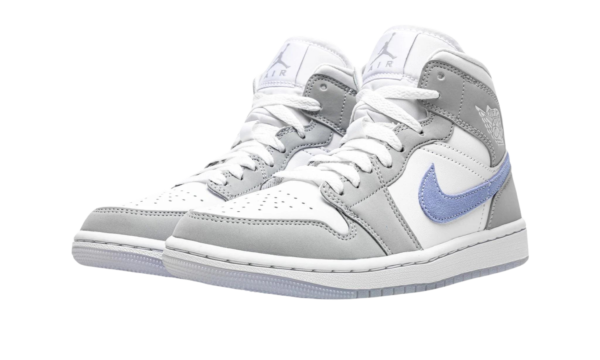 Wmns Air Jordan 1 Mid 'Wolf Grey Aluminum' - Image 2