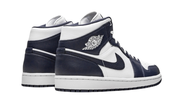 Air Jordan 1 Mid White Metallic Gold Obsidian - Image 4