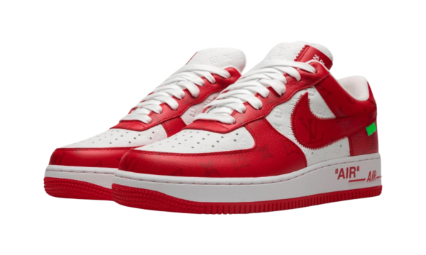 Louis Vuitton Nike Air Force 1 Low By Virgil Abloh White Comet Red - Image 3