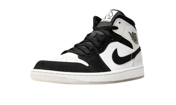 Air Jordan 1 Mid SE 'Black and White' - Diamond Shorts - Image 4