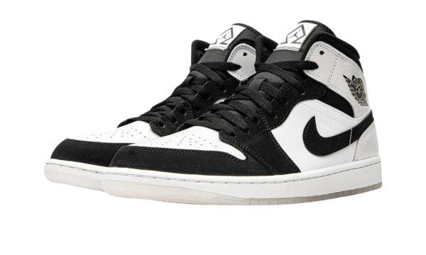 Air Jordan 1 Mid SE 'Black and White' - Diamond Shorts - Image 2