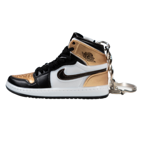 Jordan 1 High Gold Toe Keychain